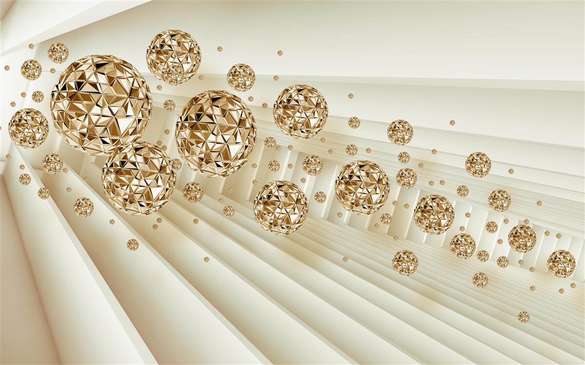 Фотошпалери золоті кульки