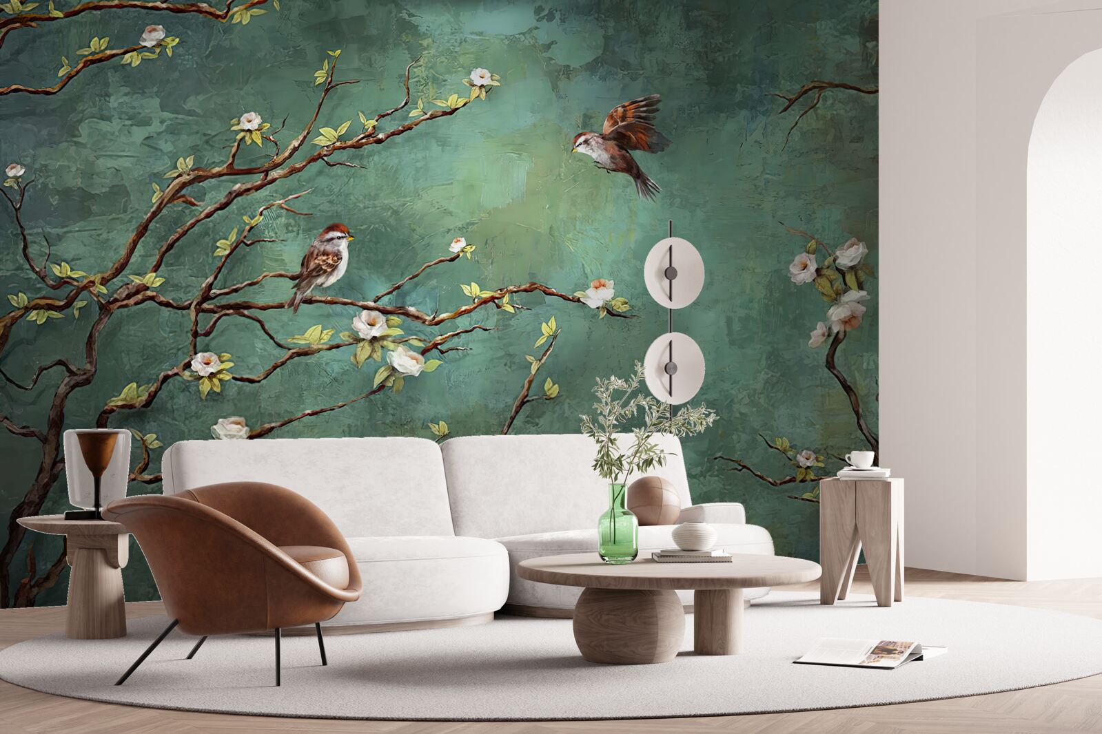 Фотошпалери гілки усіяні птахами