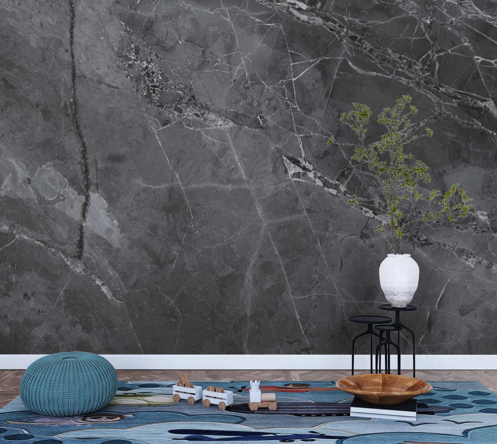 Фотошпалери темний мармур