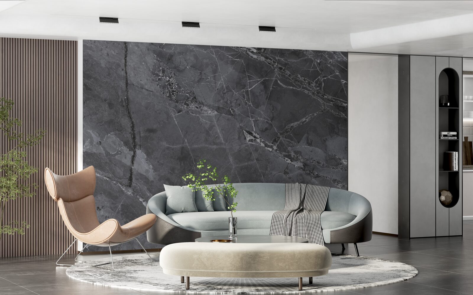 Фотошпалери темний мармур