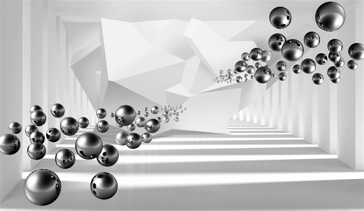 Фотошпалери металеві кульки