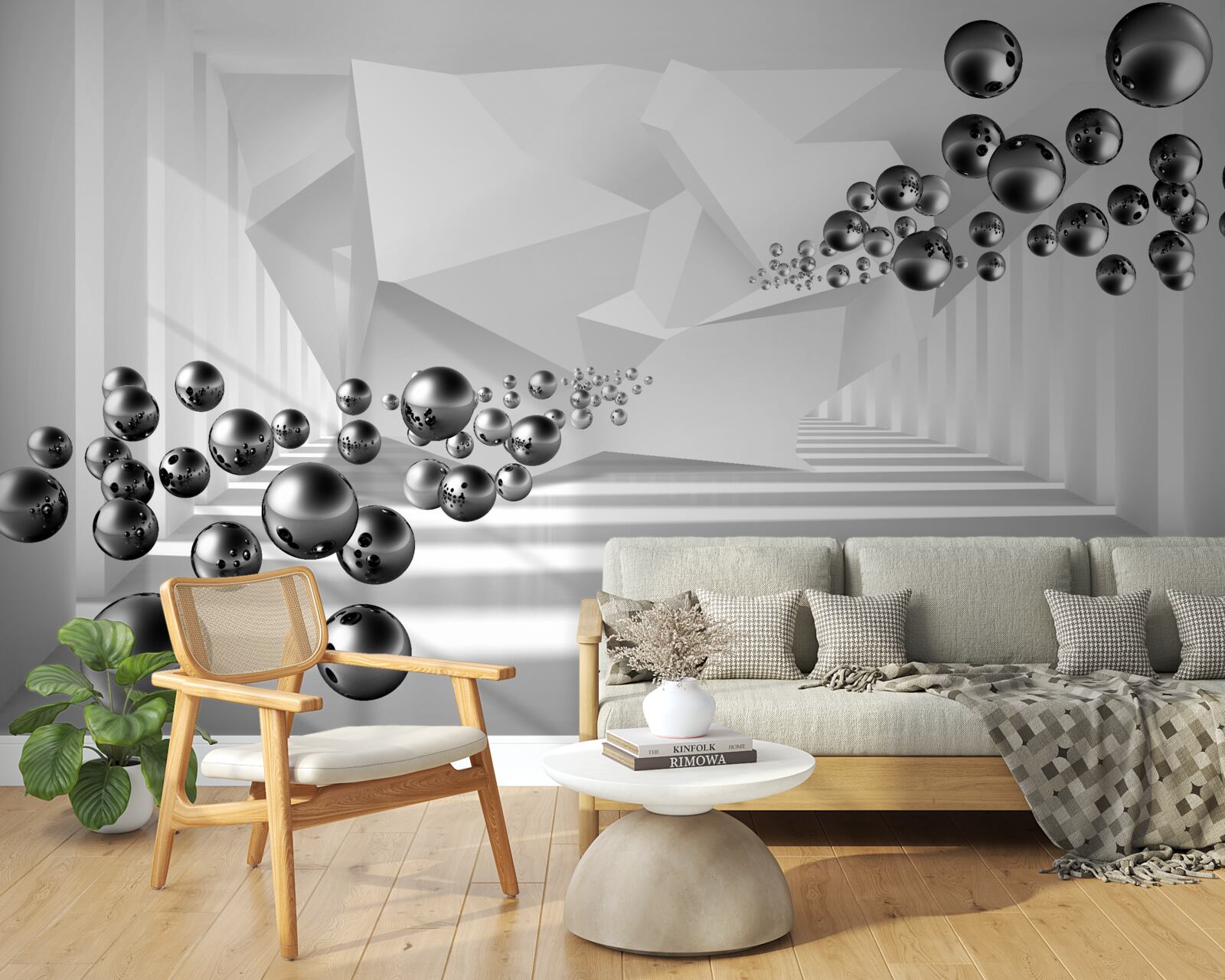 Фотошпалери металеві кульки