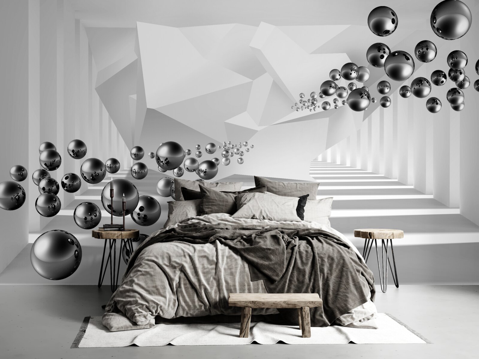 Фотошпалери металеві кульки