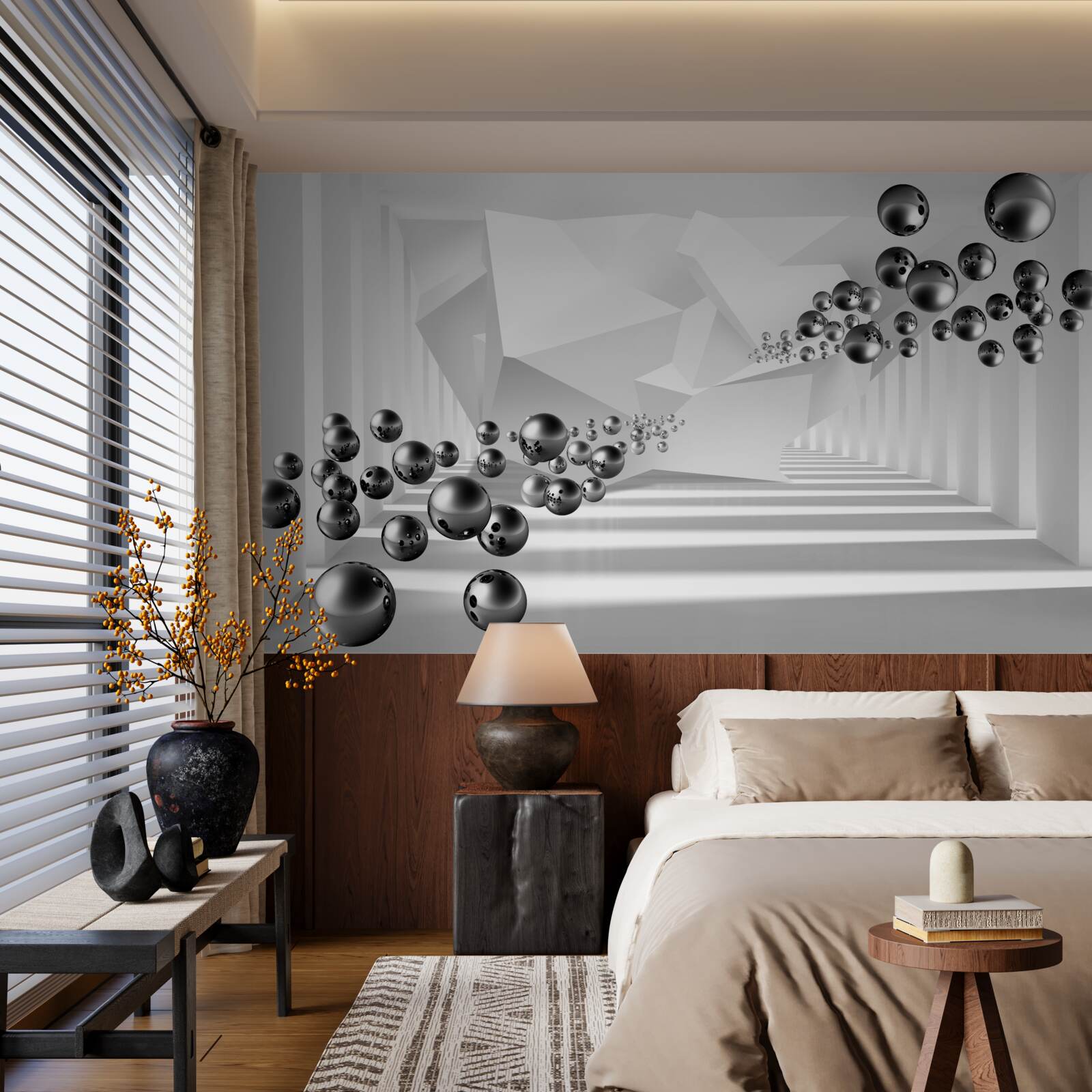 Фотошпалери металеві кульки