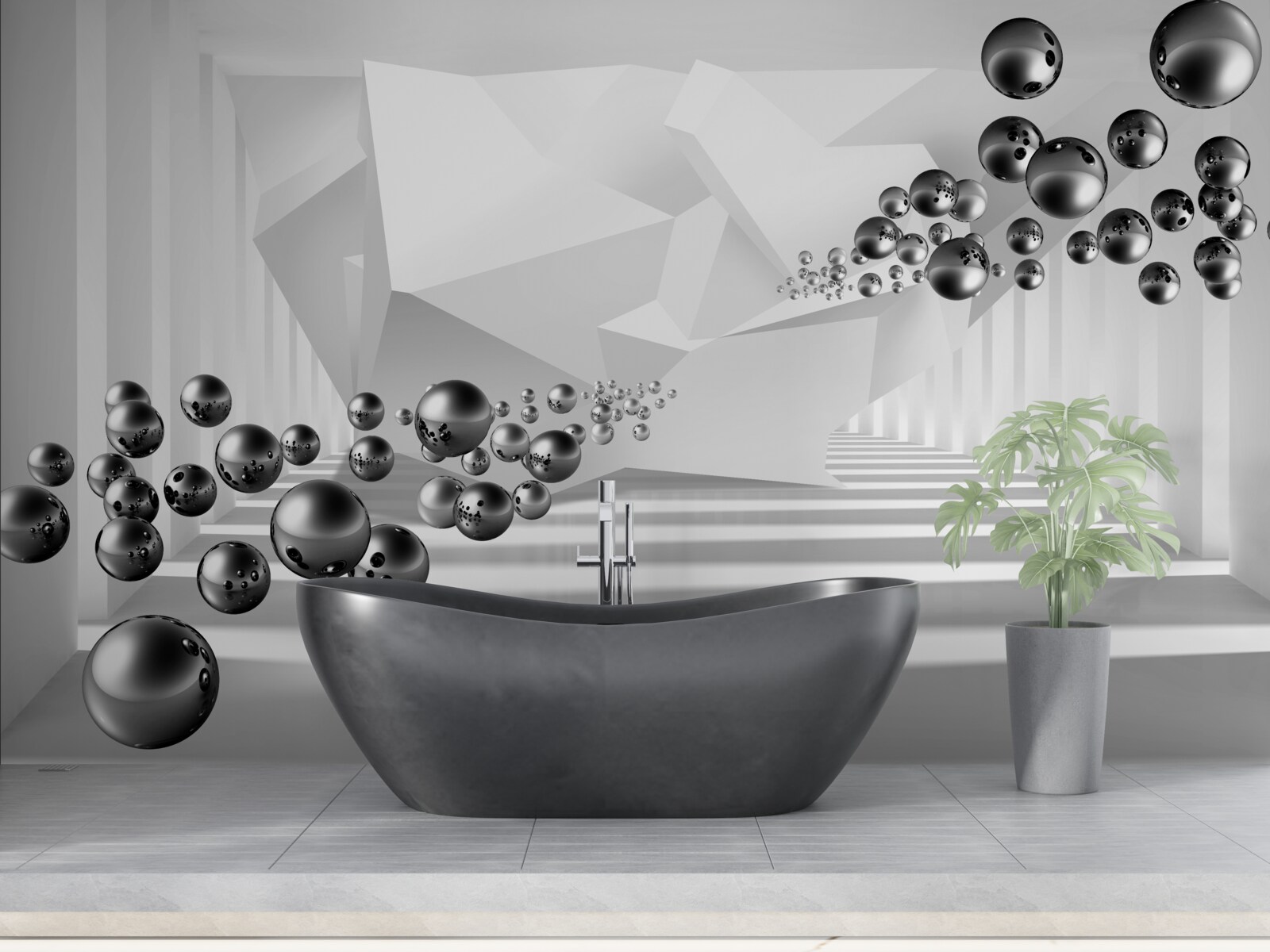 Фотошпалери металеві кульки