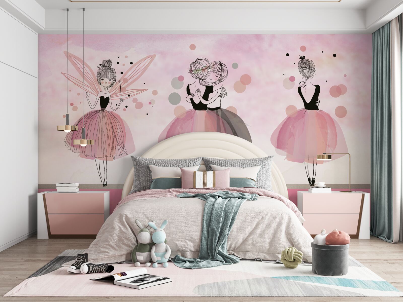 Фотошпалери рожева сукня та одяг