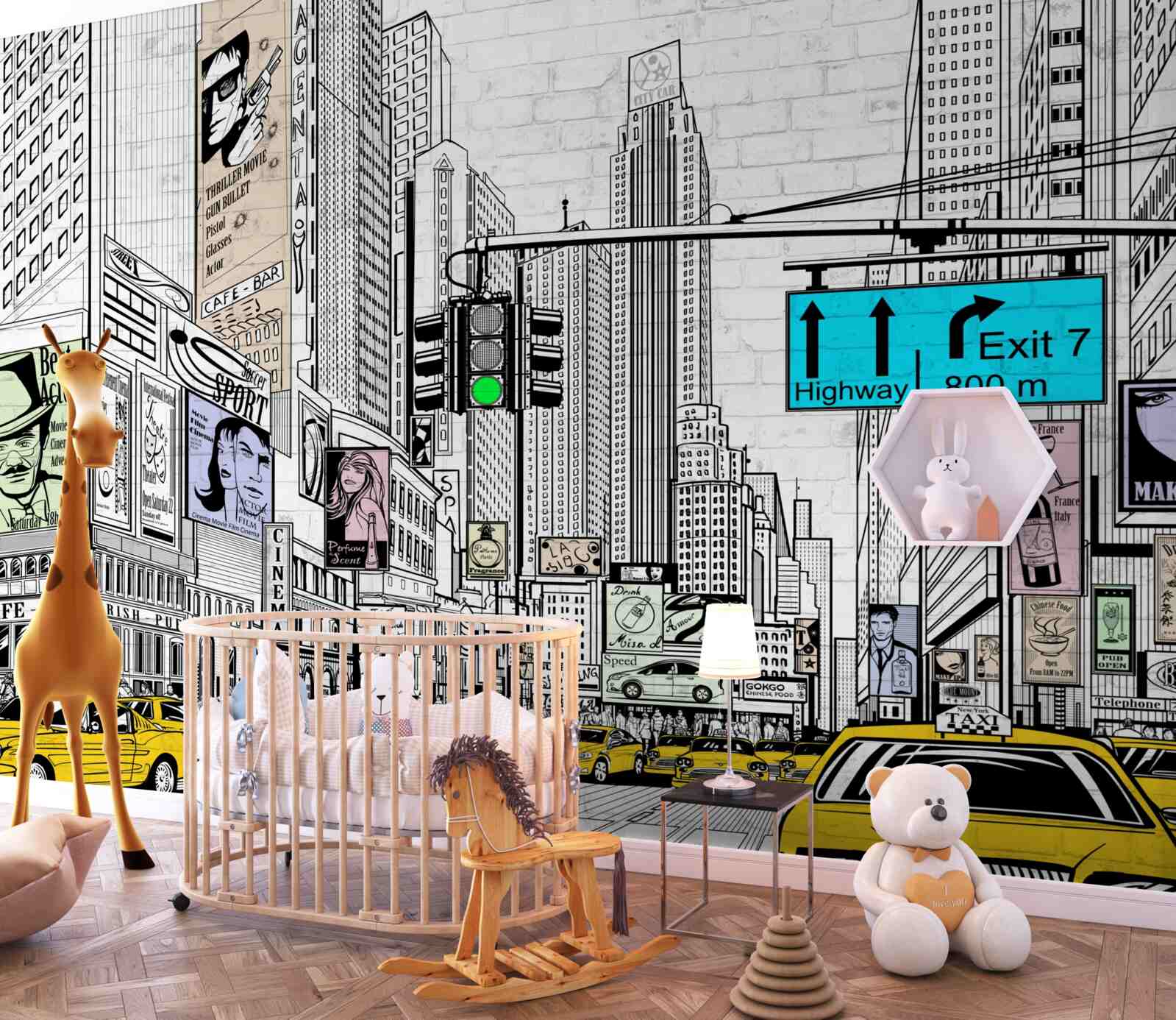 Фотошпалери мегаполіси та населені пункти позначені жовтим кольором