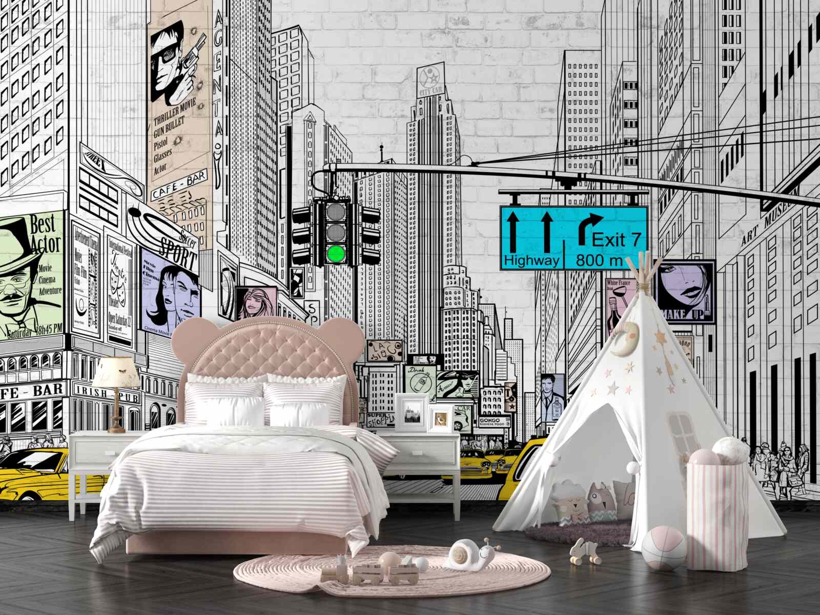 Фотошпалери мегаполіси та населені пункти позначені жовтим кольором