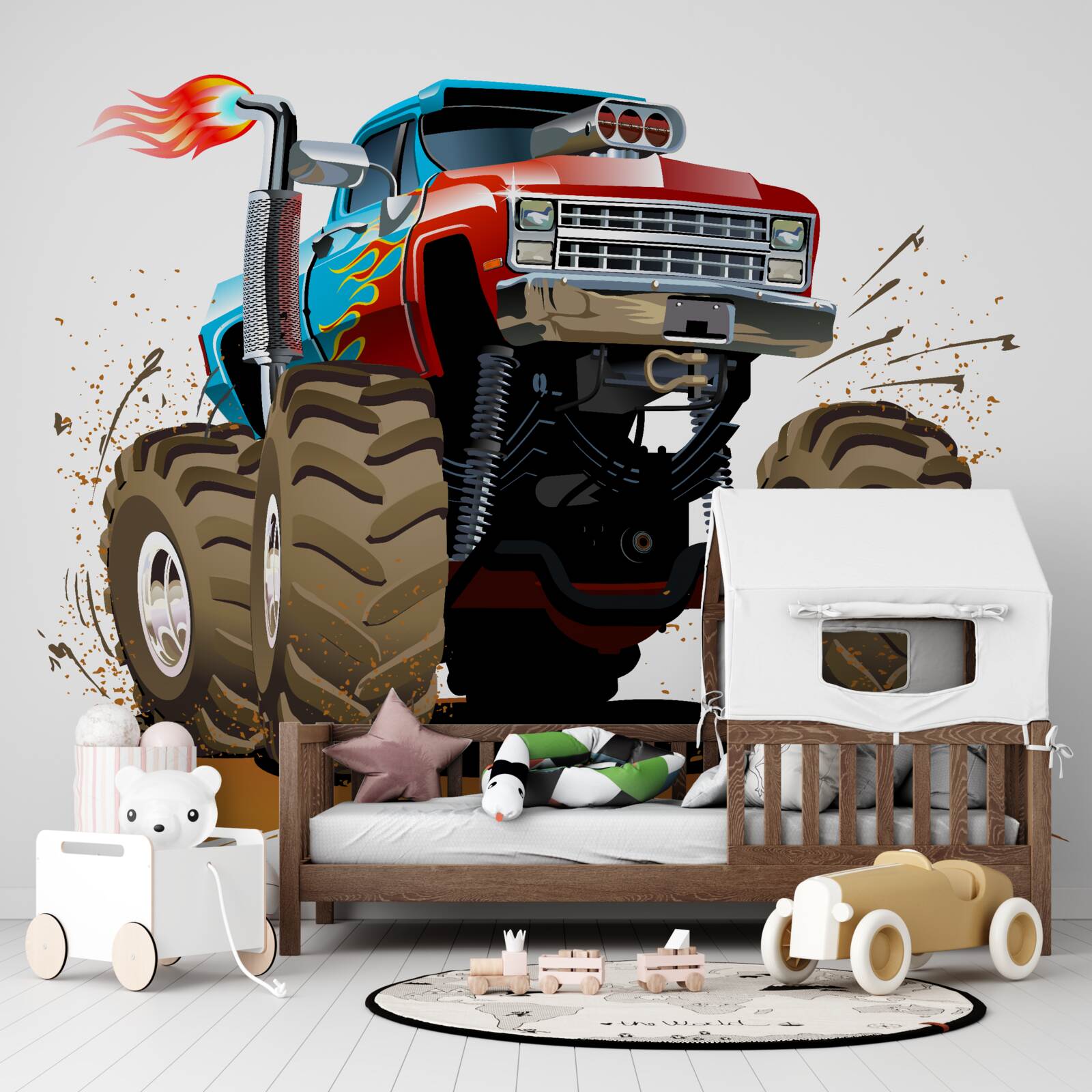 Фотошпалери наземний транспортний засіб, гігантський пікап і транспортні засоби