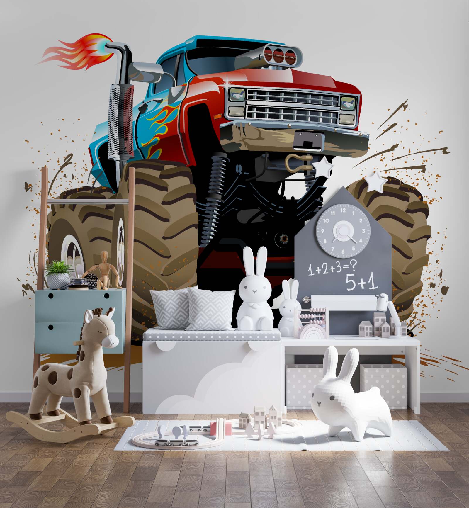 Фотошпалери наземний транспортний засіб, гігантський пікап і транспортні засоби