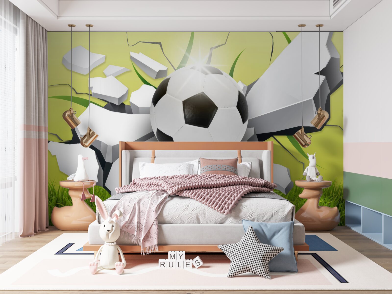 Фотошпалери щасливий удар по м'ячу