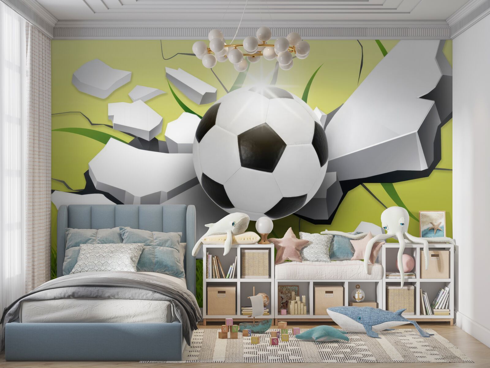 Фотошпалери щасливий удар по м'ячу