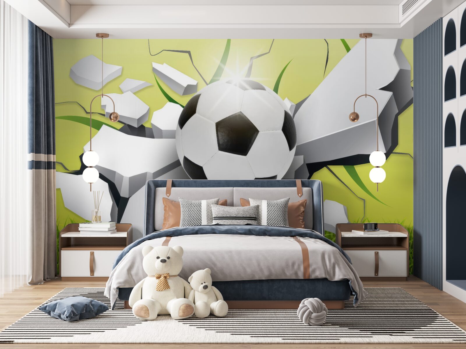 Фотошпалери щасливий удар по м'ячу