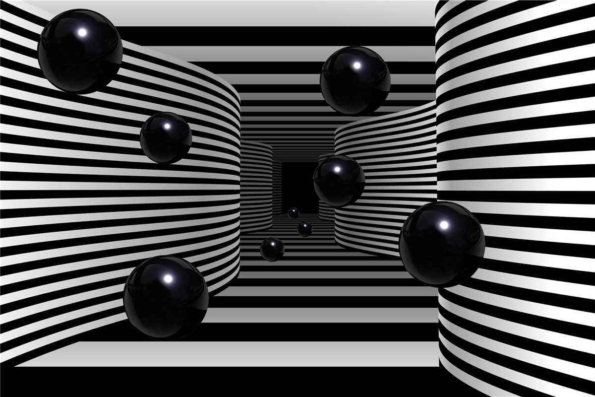 Фотошпалери чорні космічні кулі