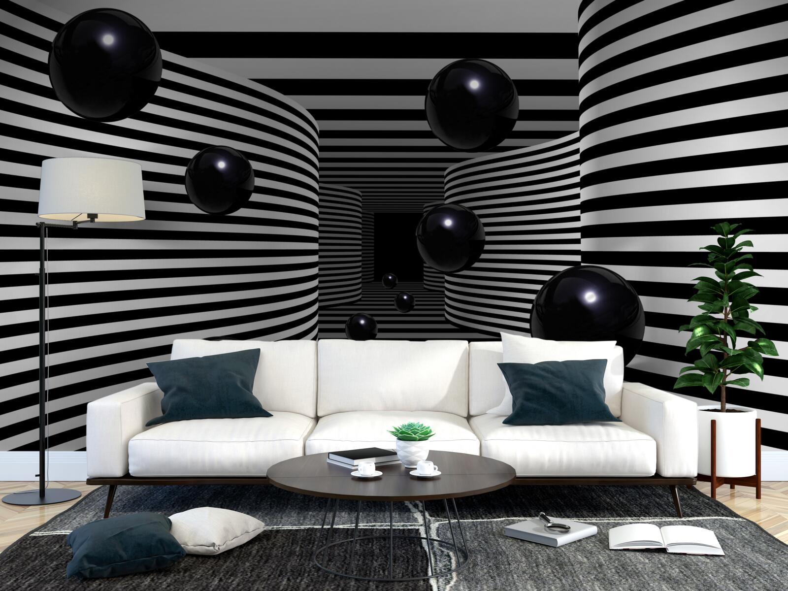 Фотошпалери чорні космічні кулі