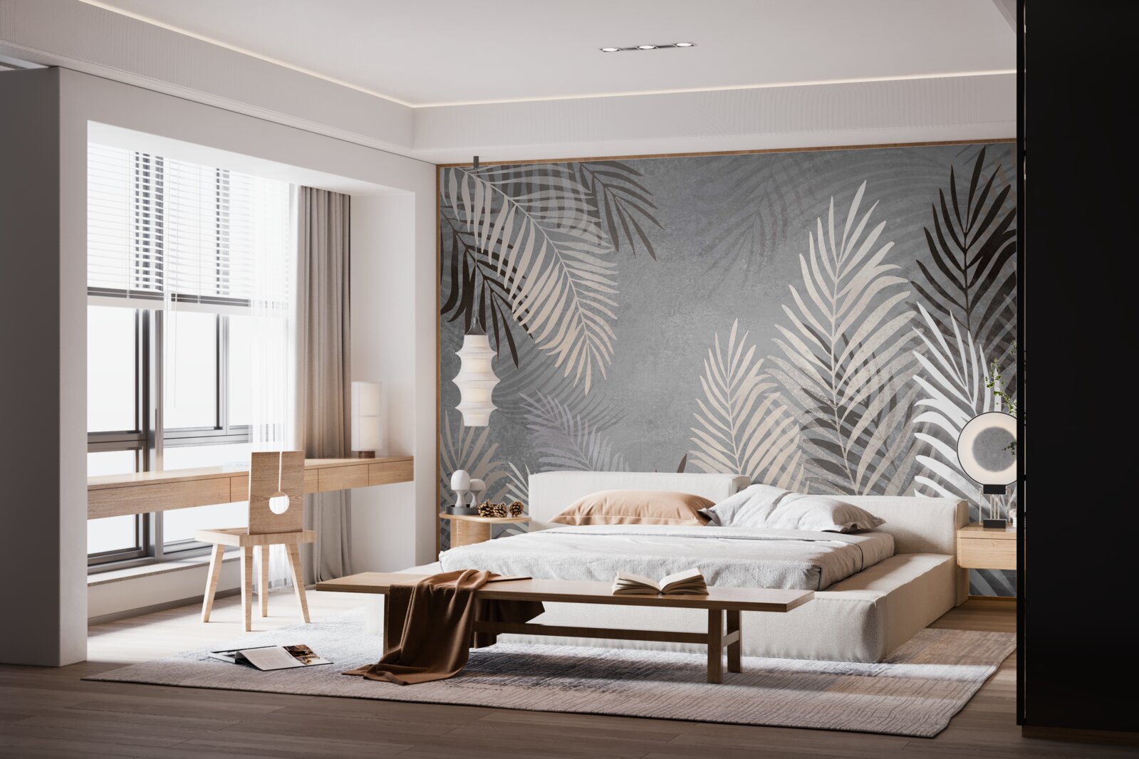 Фотошпалери м'яке екзотичне листя