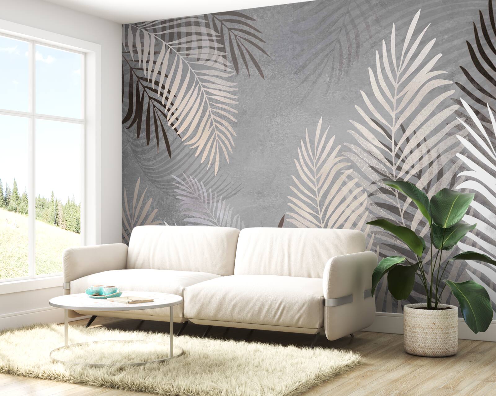 Фотошпалери м'яке екзотичне листя