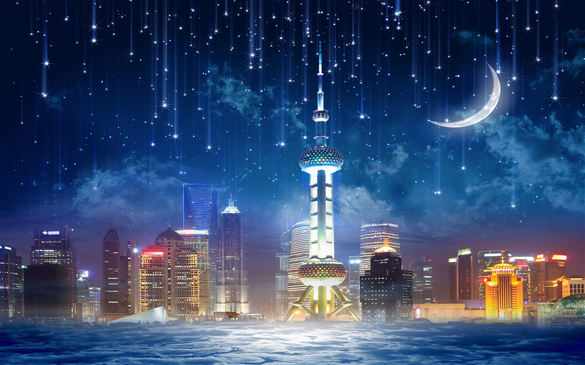 Фотошпалери сині та фіолетові меблі