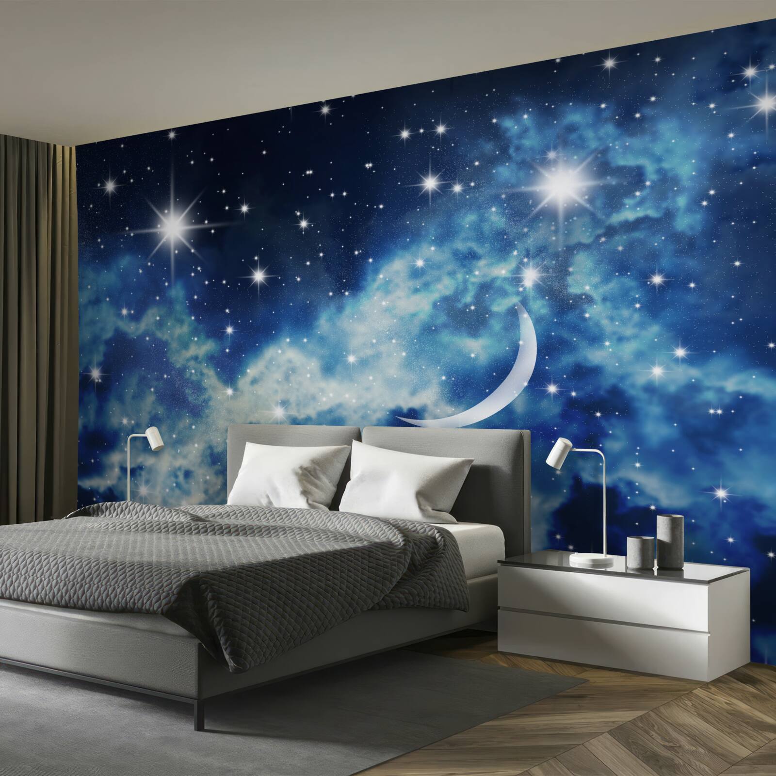 Фотошпалери Сценарій стелі з небом для спальні