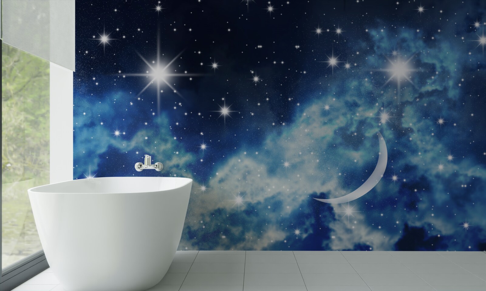 Фотошпалери Сценарій стелі з небом для спальні