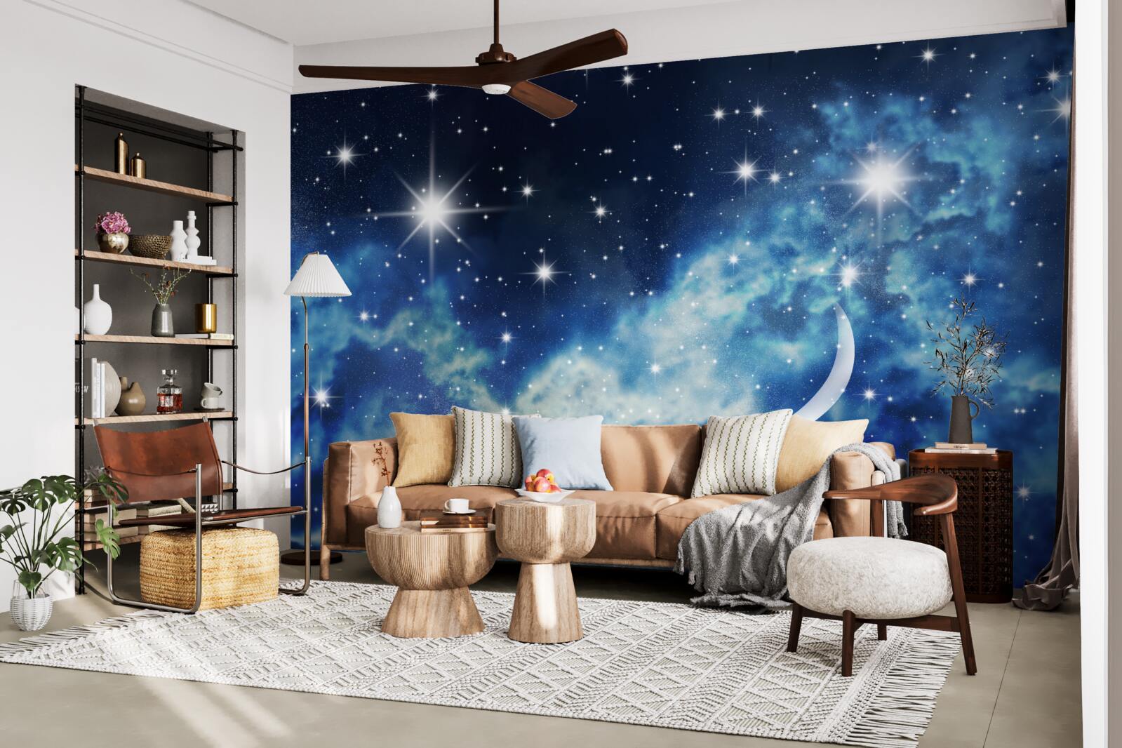 Фотошпалери Сценарій стелі з небом для спальні