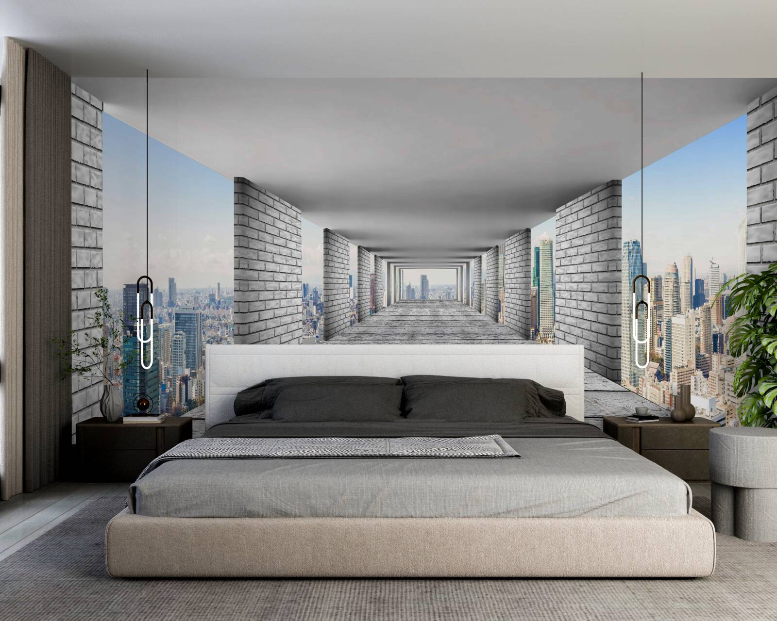 Фотошпалери метро, що відкриває панораму міста