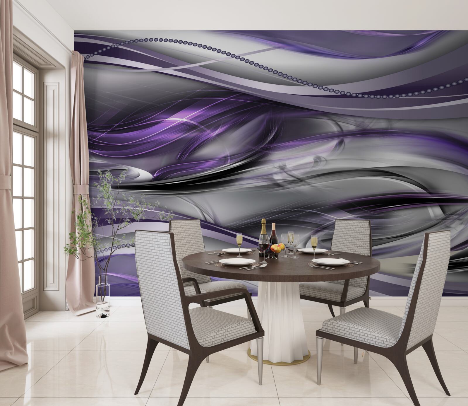 Фотошпалери абстрактне зображення фіалки