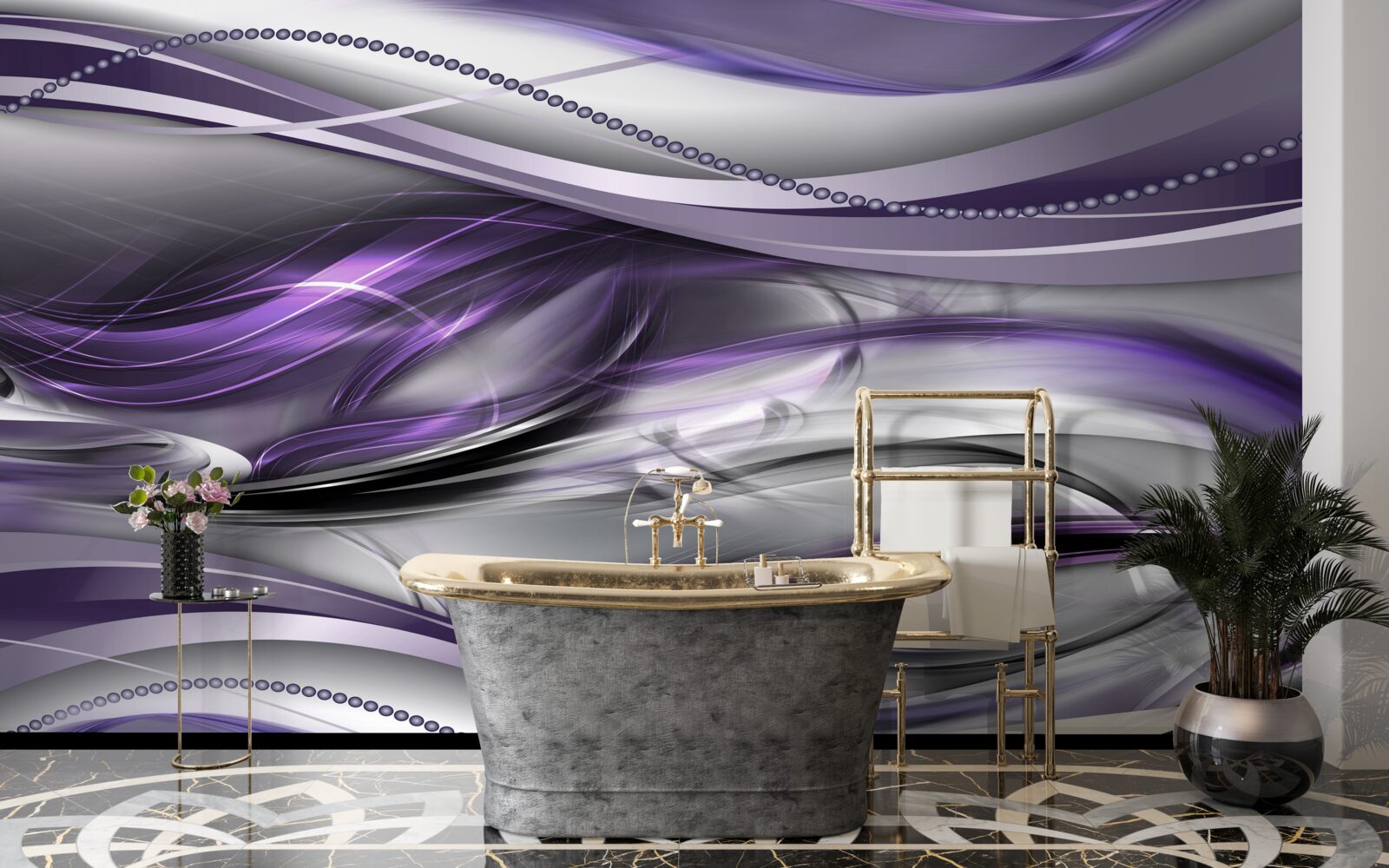 Фотошпалери абстрактне зображення фіалки