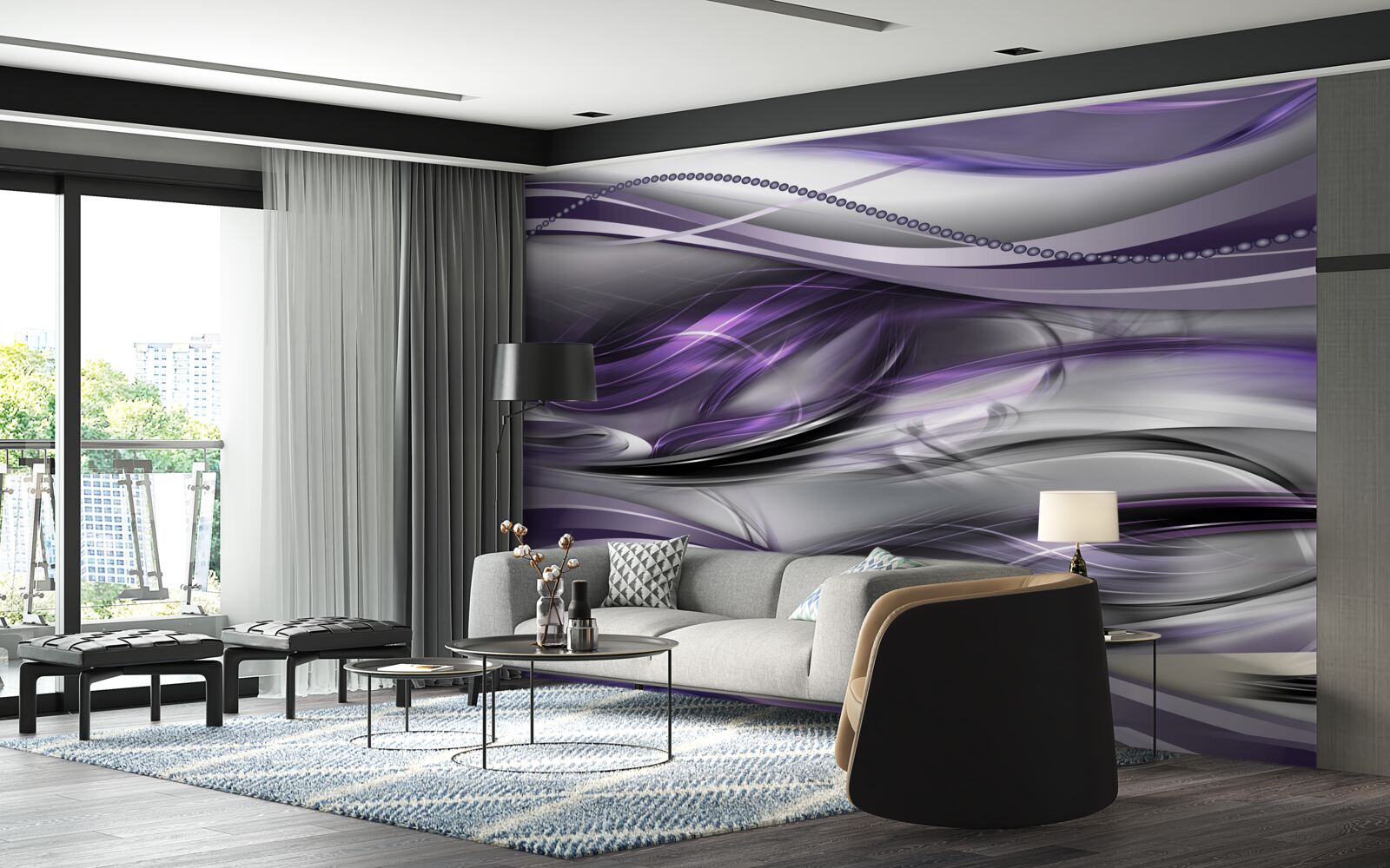 Фотошпалери абстрактне зображення фіалки