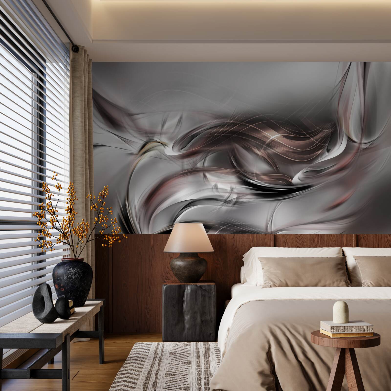 Фотошпалери абстрактний сірий