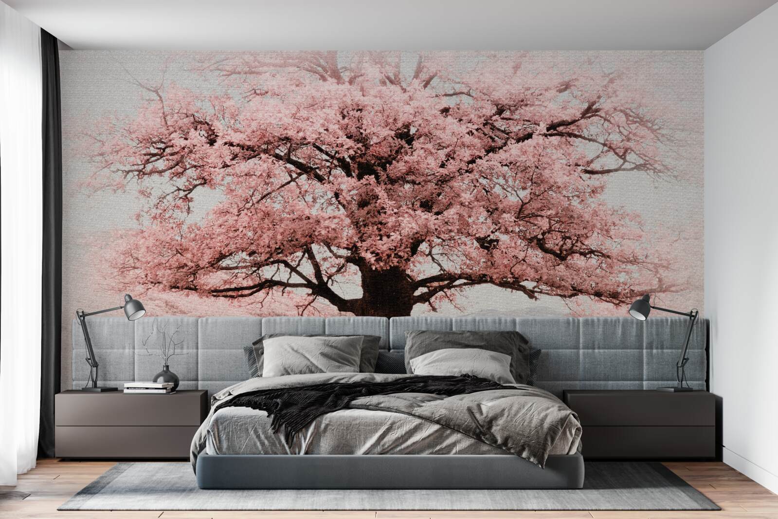 Фотошпалери пейзаж у відтінках рожевого