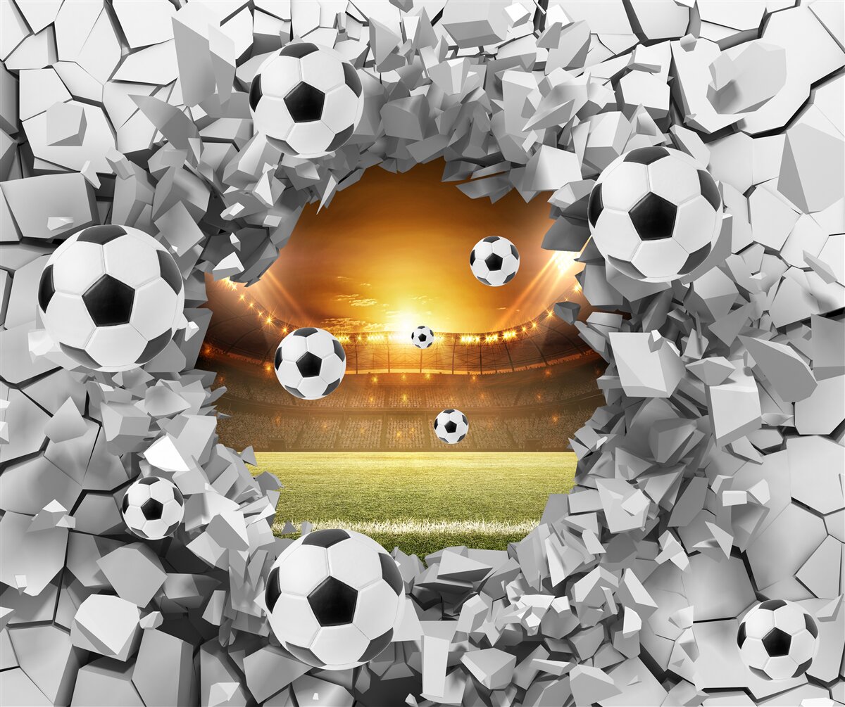 Фотошпалери 3d кульки та контейнер