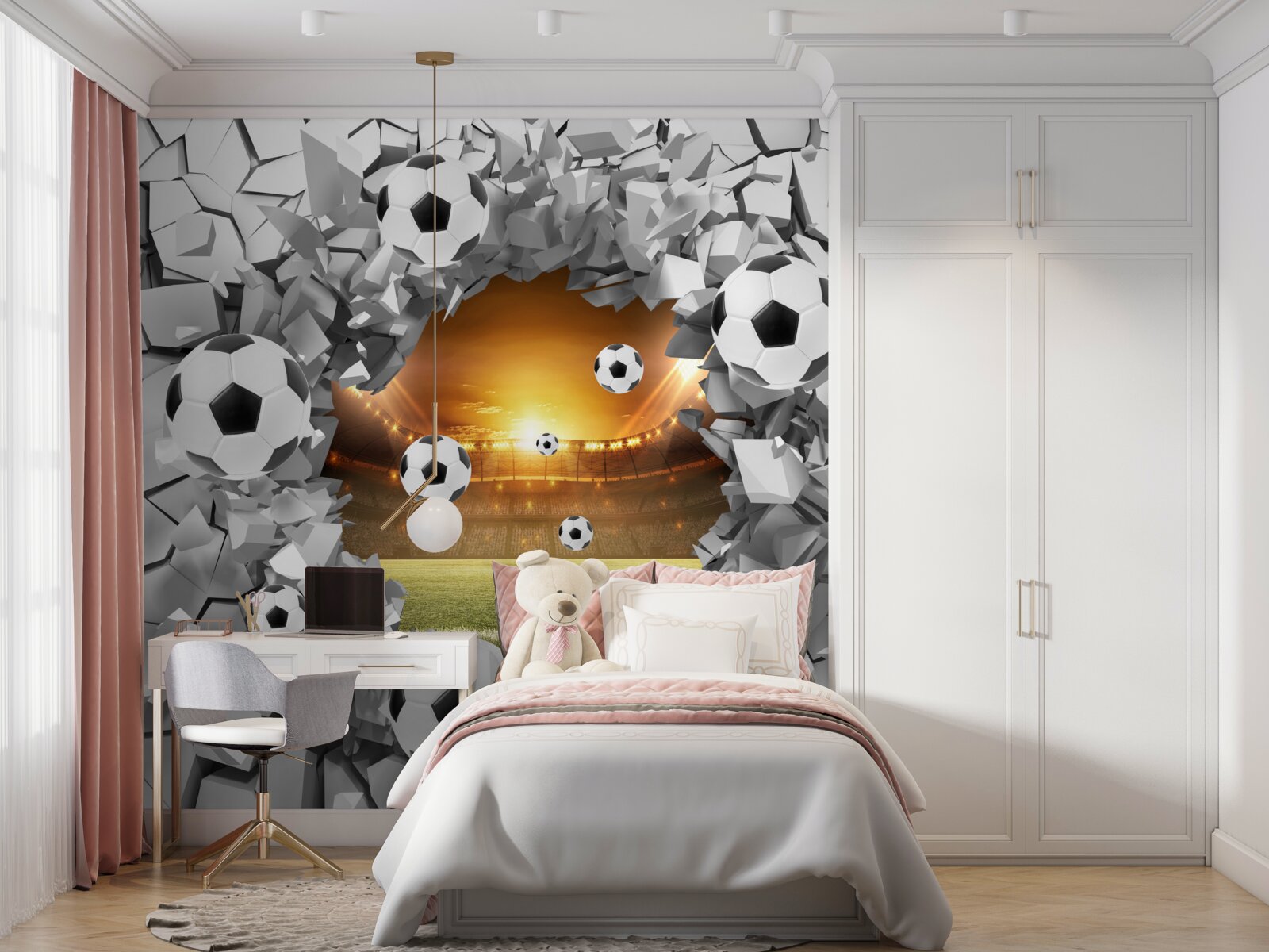 Фотошпалери 3d кульки та контейнер