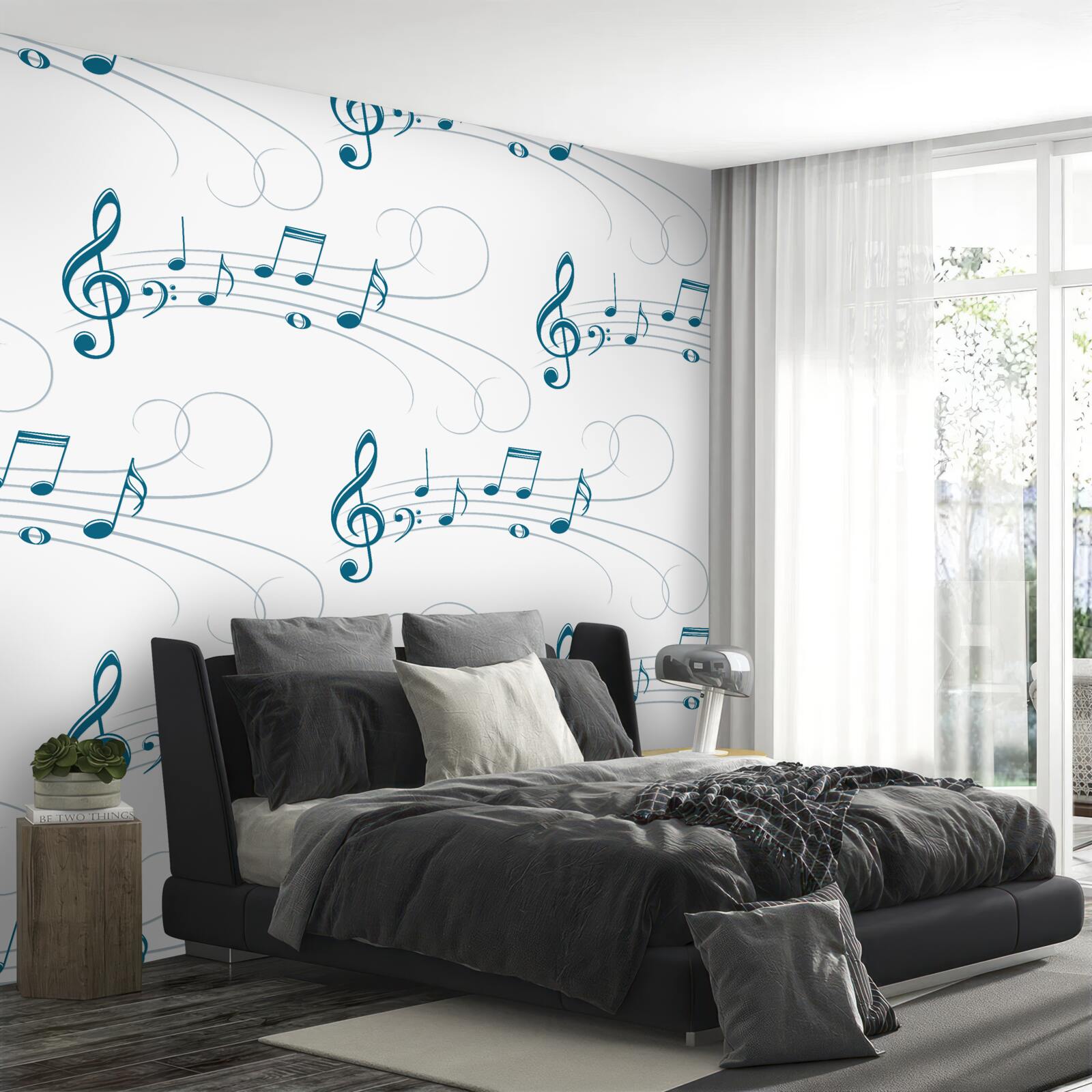 Фотошпалери музичні записи зі скрипковим ключем