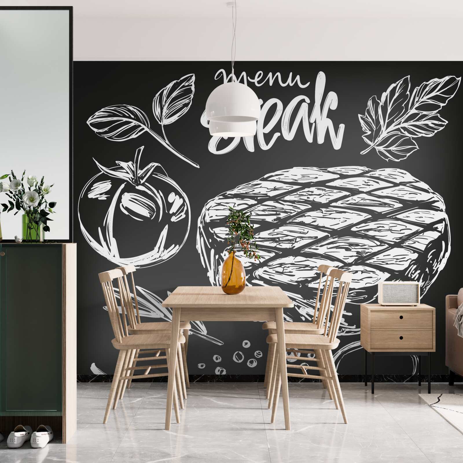 Фотошпалери стейк зі спеціями