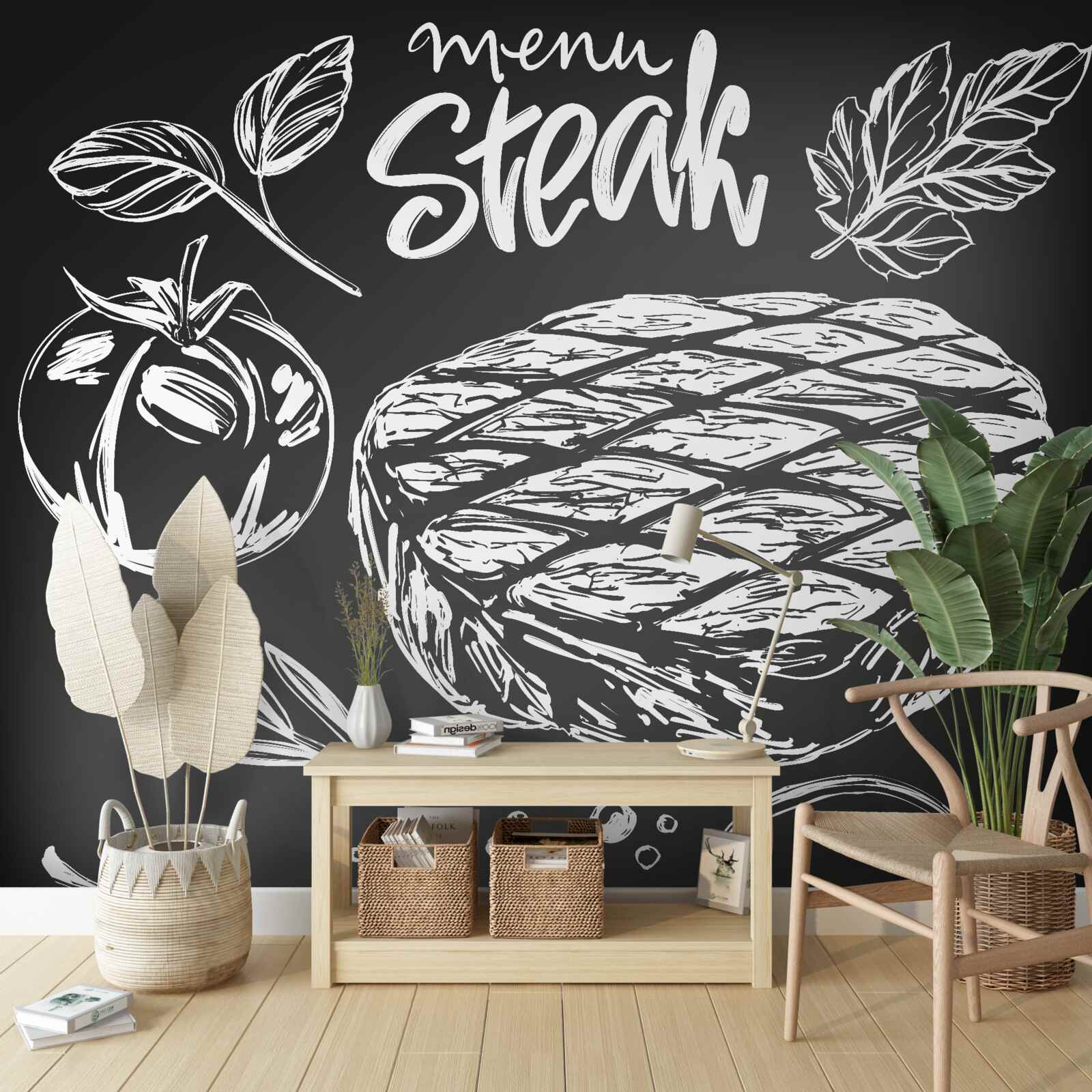 Фотошпалери стейк зі спеціями