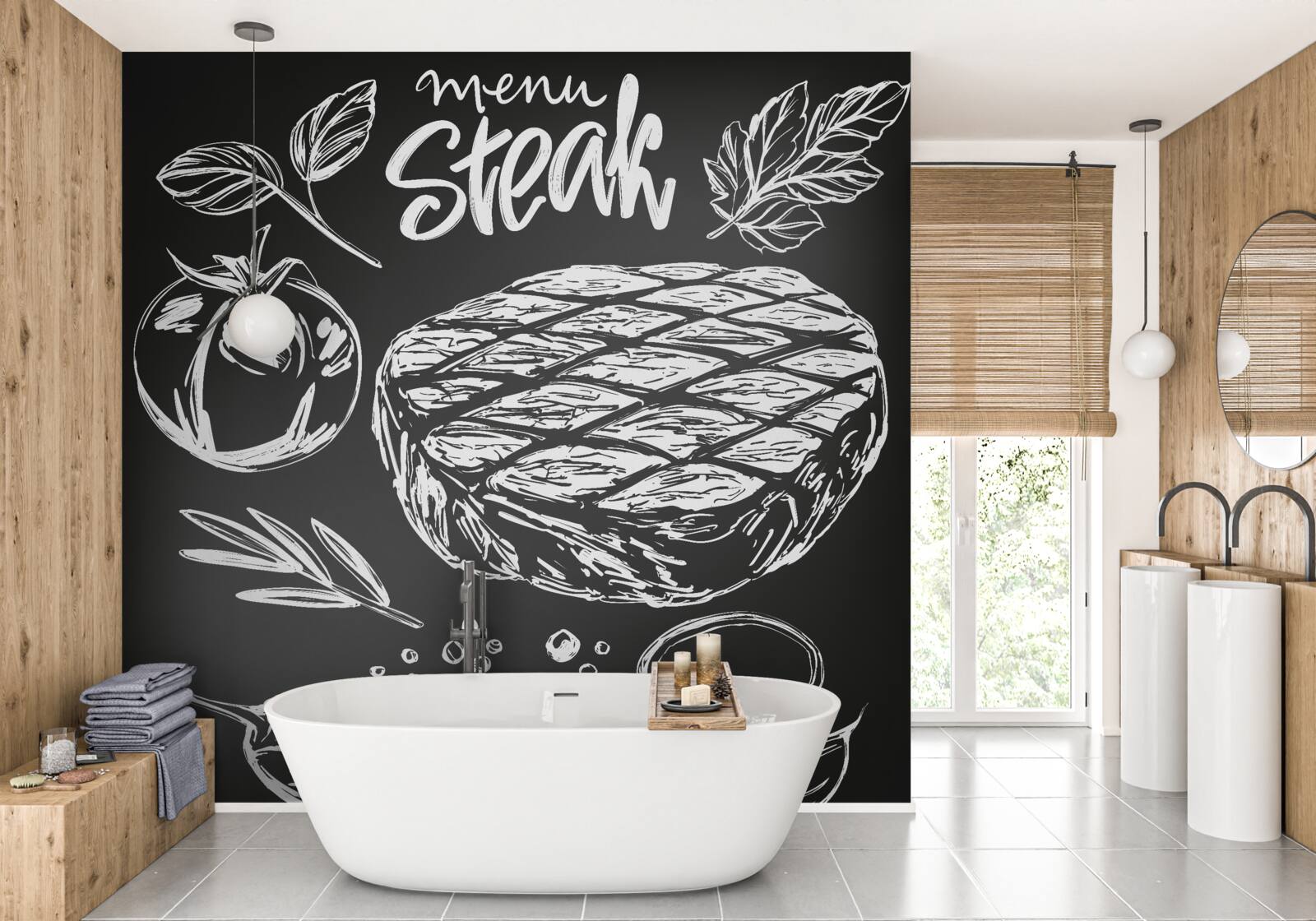 Фотошпалери стейк зі спеціями