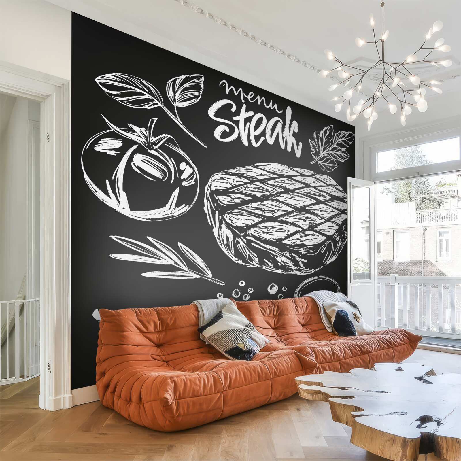 Фотошпалери стейк зі спеціями