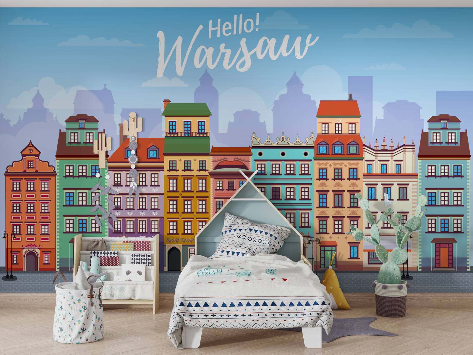 Фотошпалери яскраві будівлі у варшаві