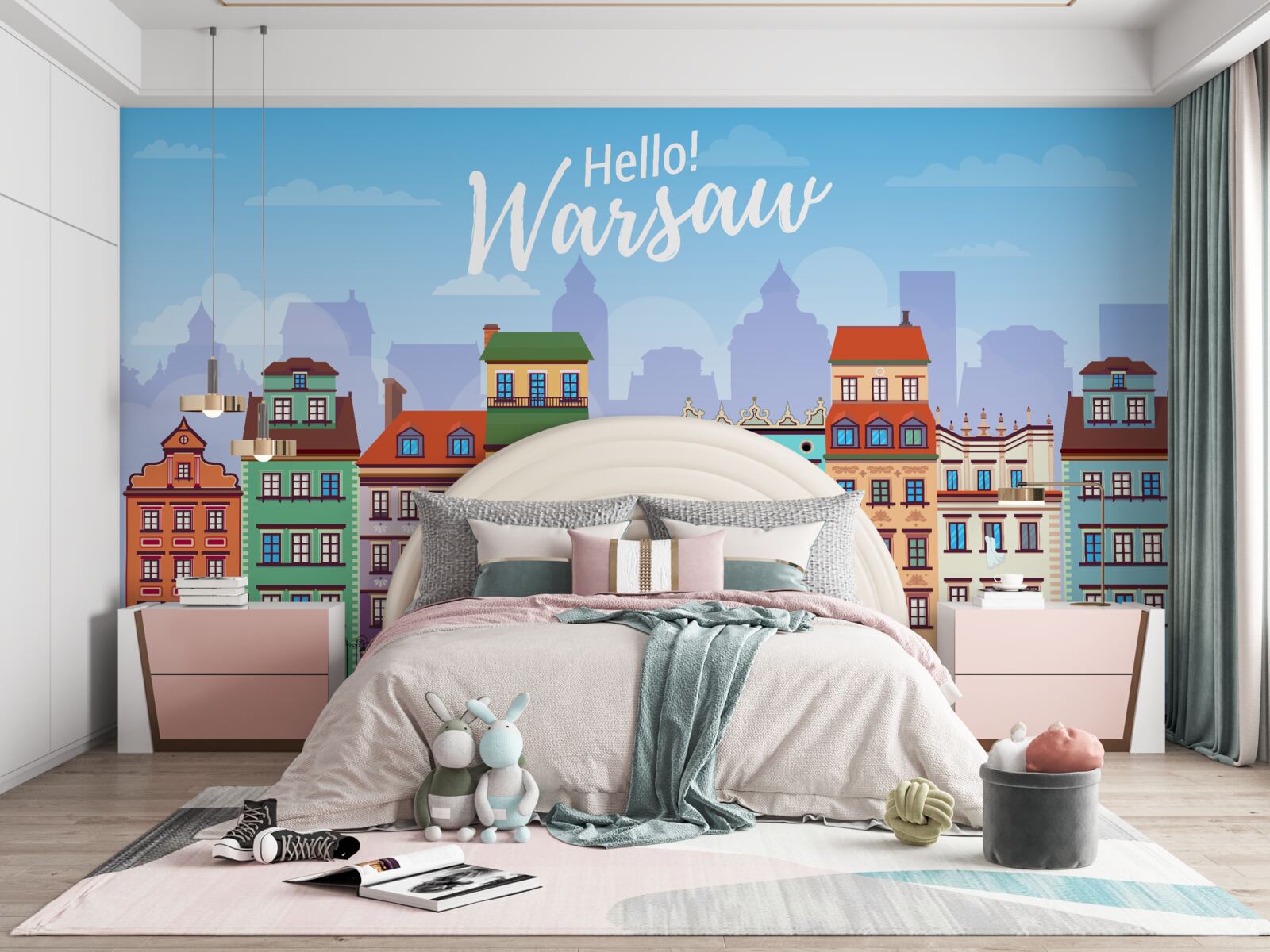 Фотошпалери яскраві будівлі у варшаві