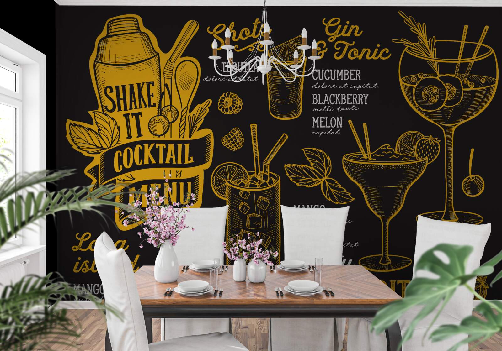 Фотошпалери коктейльне меню