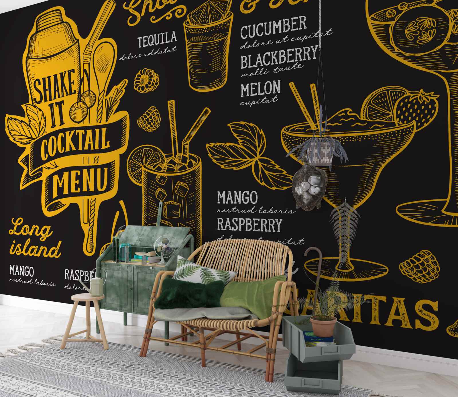 Фотошпалери коктейльне меню