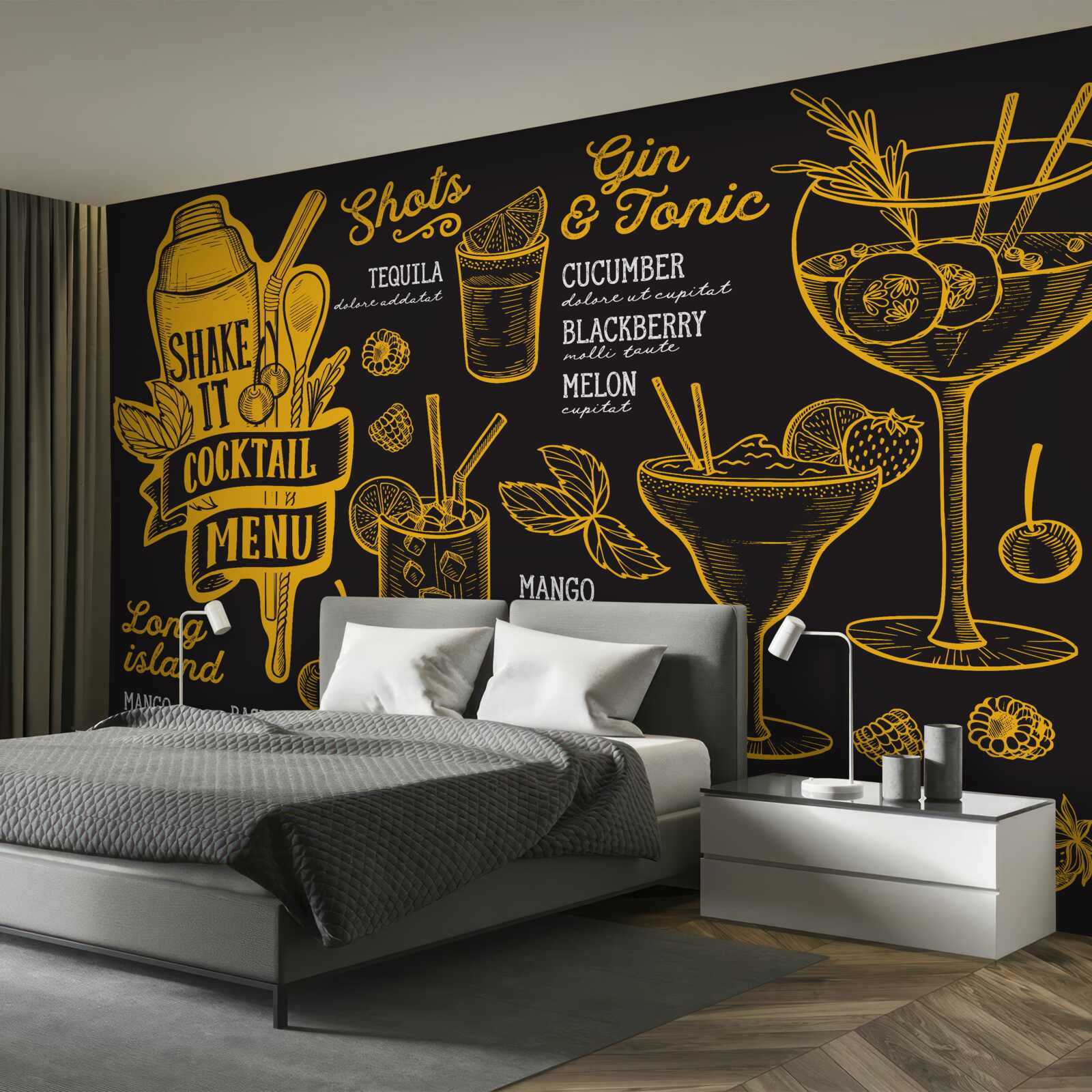 Фотошпалери коктейльне меню