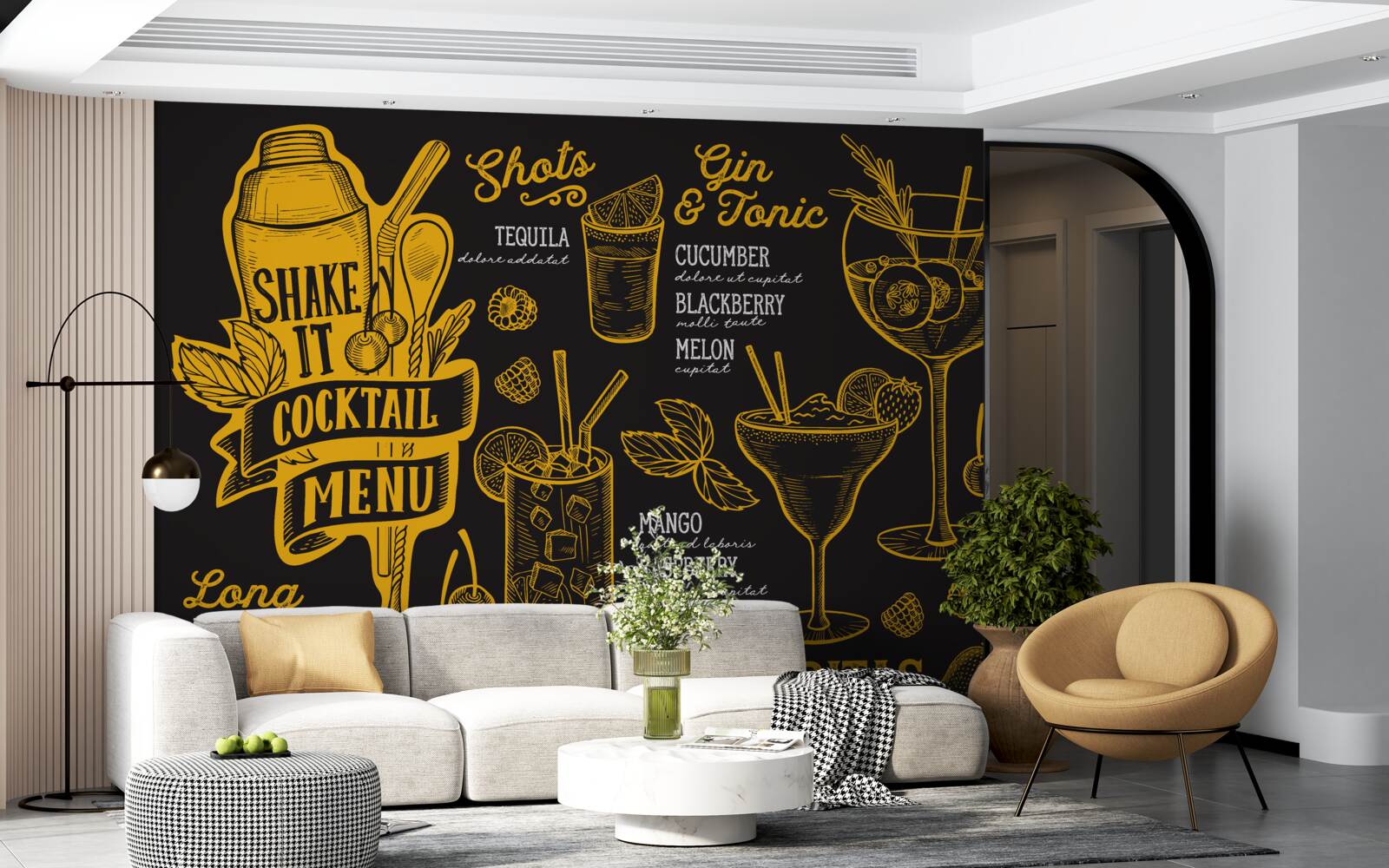 Фотошпалери коктейльне меню