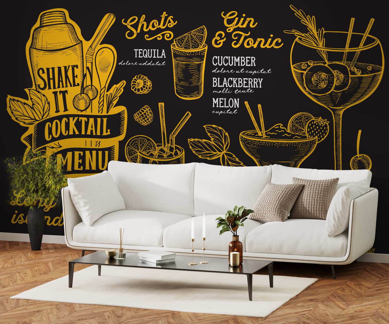 Фотошпалери коктейльне меню