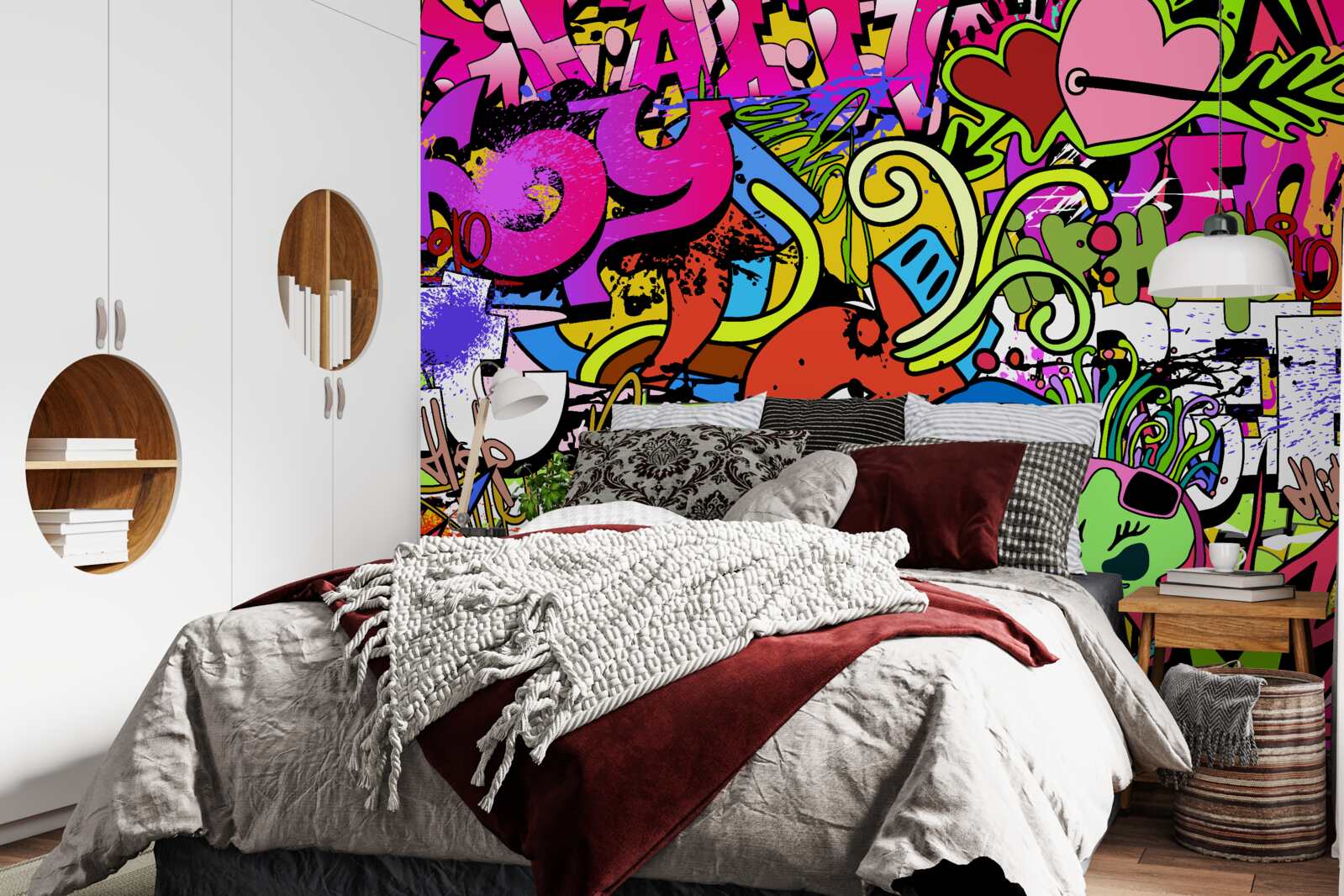 Фотошпалери графіті на вулицях