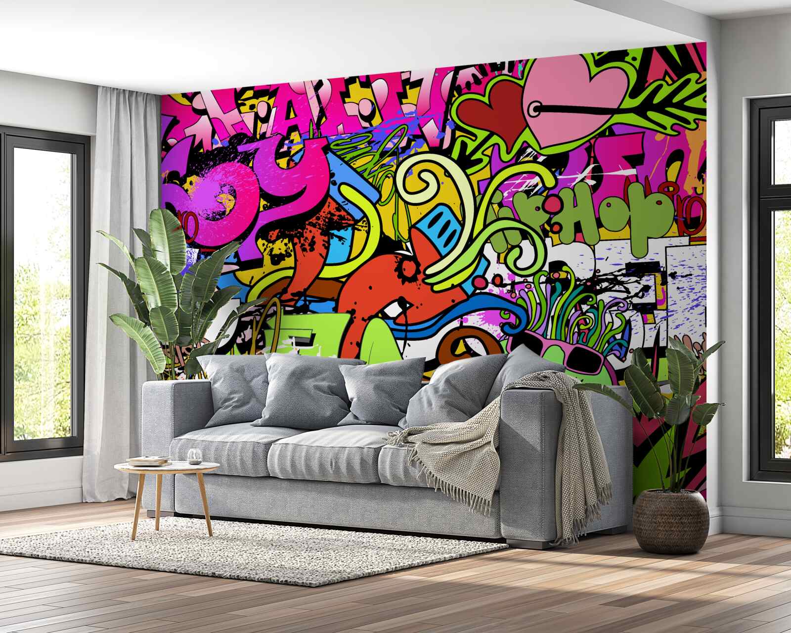 Фотошпалери графіті на вулицях