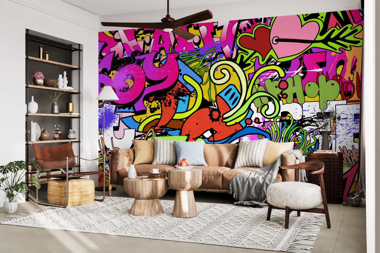 Фотошпалери графіті на вулицях