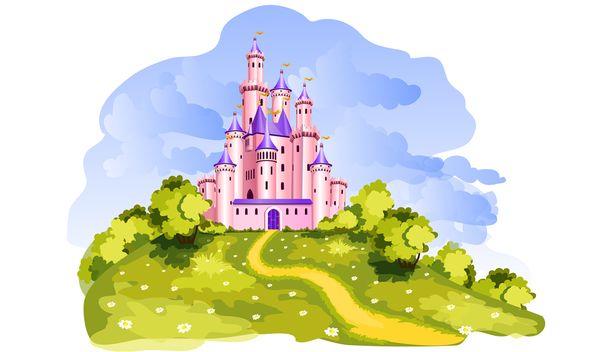 Фотошпалери замок рожевий