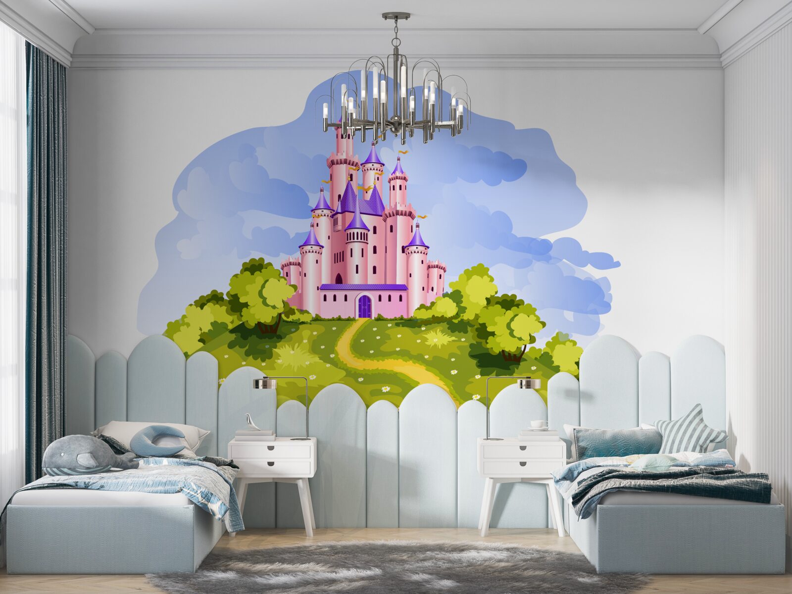 Фотошпалери замок рожевий